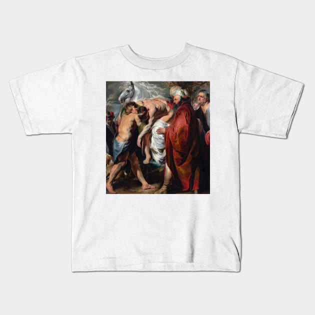 The Good Samaritan by Jacob Jordaens Kids T-Shirt by Classic Art Stall